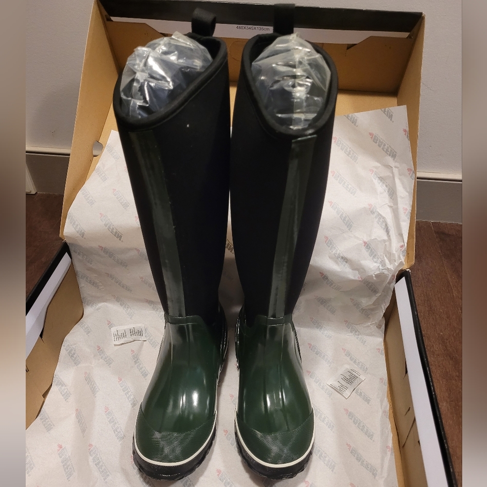 Baffin Meltwater Black & Green Waterproof Boots